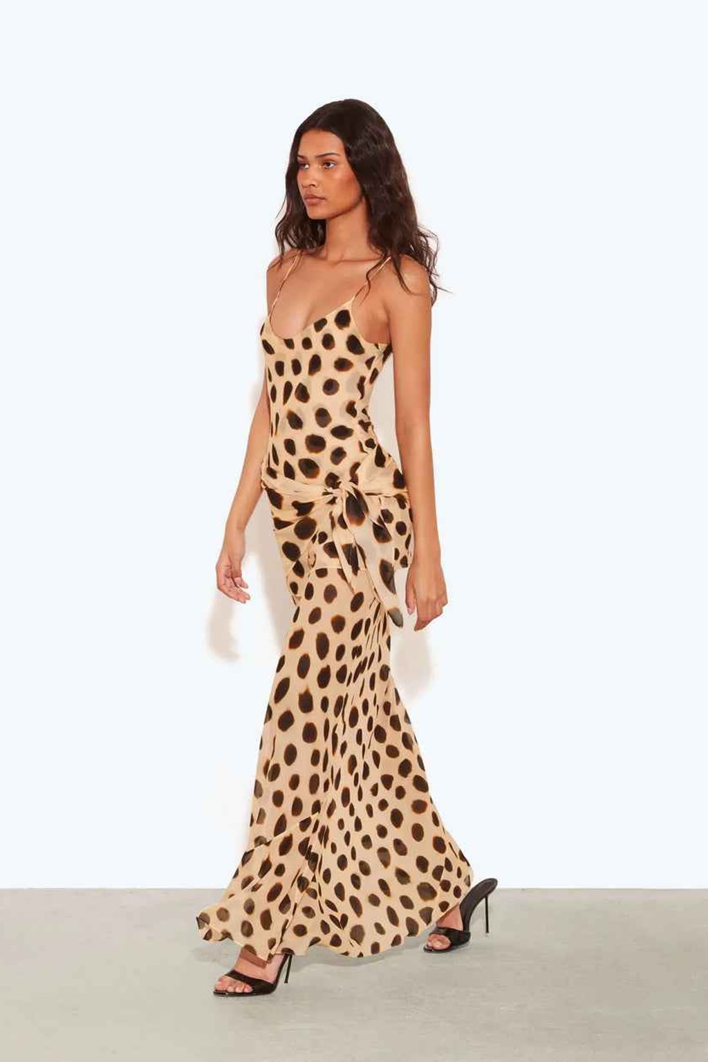 Polyester Maxi Dress With Leopard Print - 3