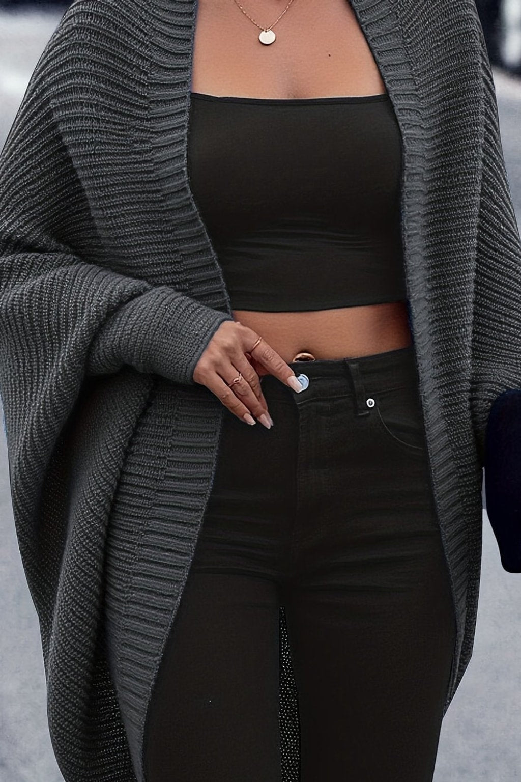 Longline Open-Front Cardigan - 5