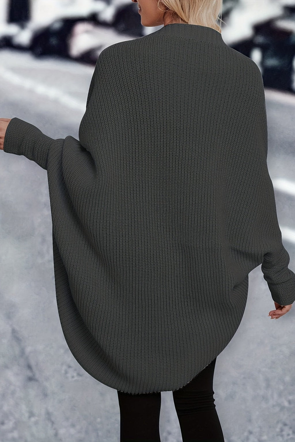 Longline Open-Front Cardigan - 6