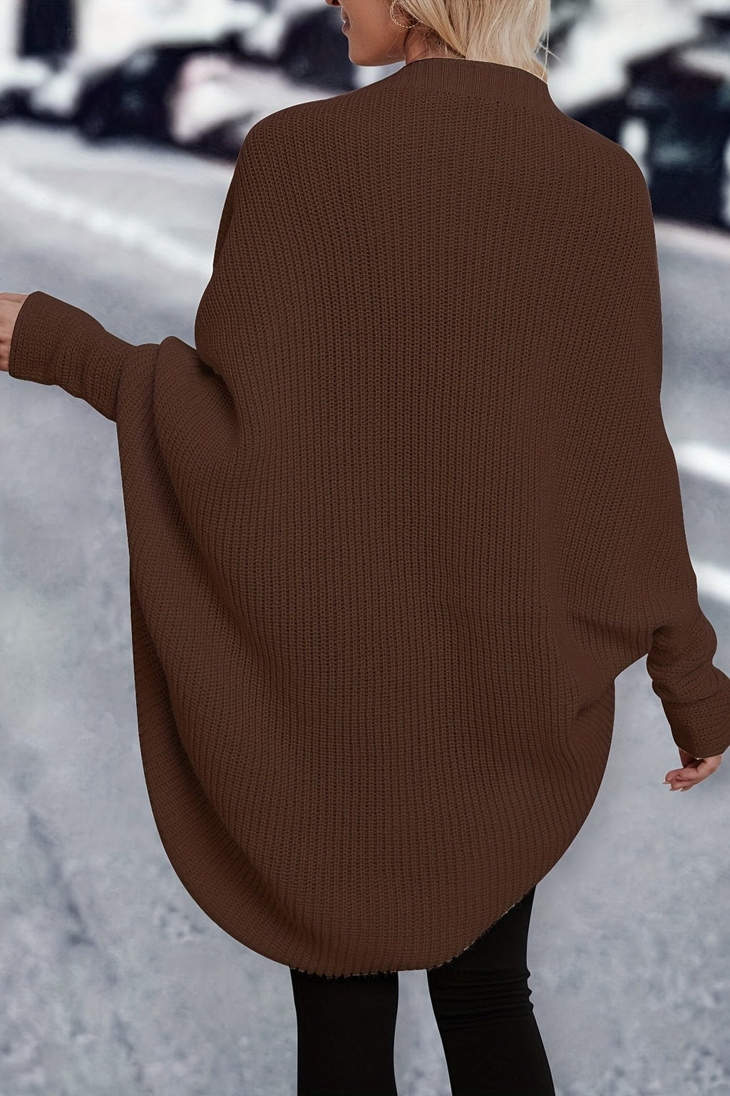 Longline Open-Front Cardigan - 9