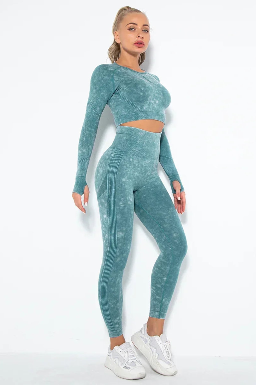 Seamless Cropped Yoga Top With Ribbed Hem - 25