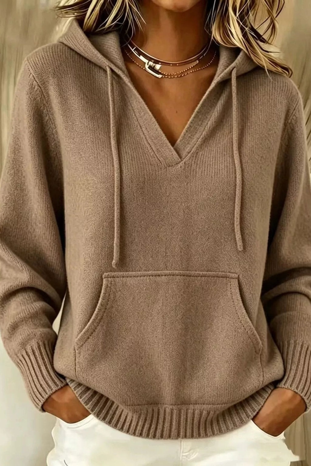 Polyester Hooded Sweater With Kangaroo Pocket - 5