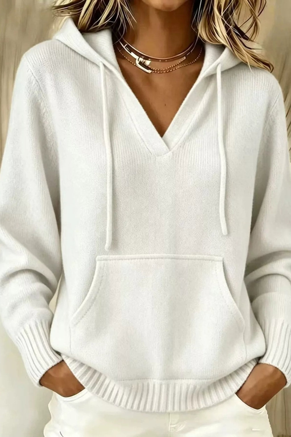 Polyester Hooded Sweater With Kangaroo Pocket - 6