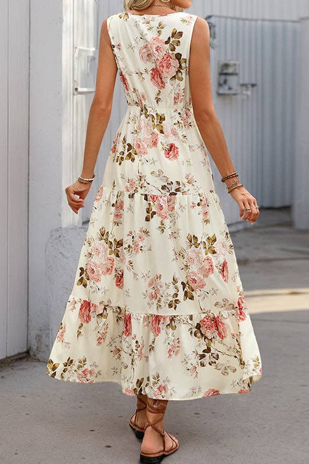 Effortless Maxi Dress With Floral Print - 5
