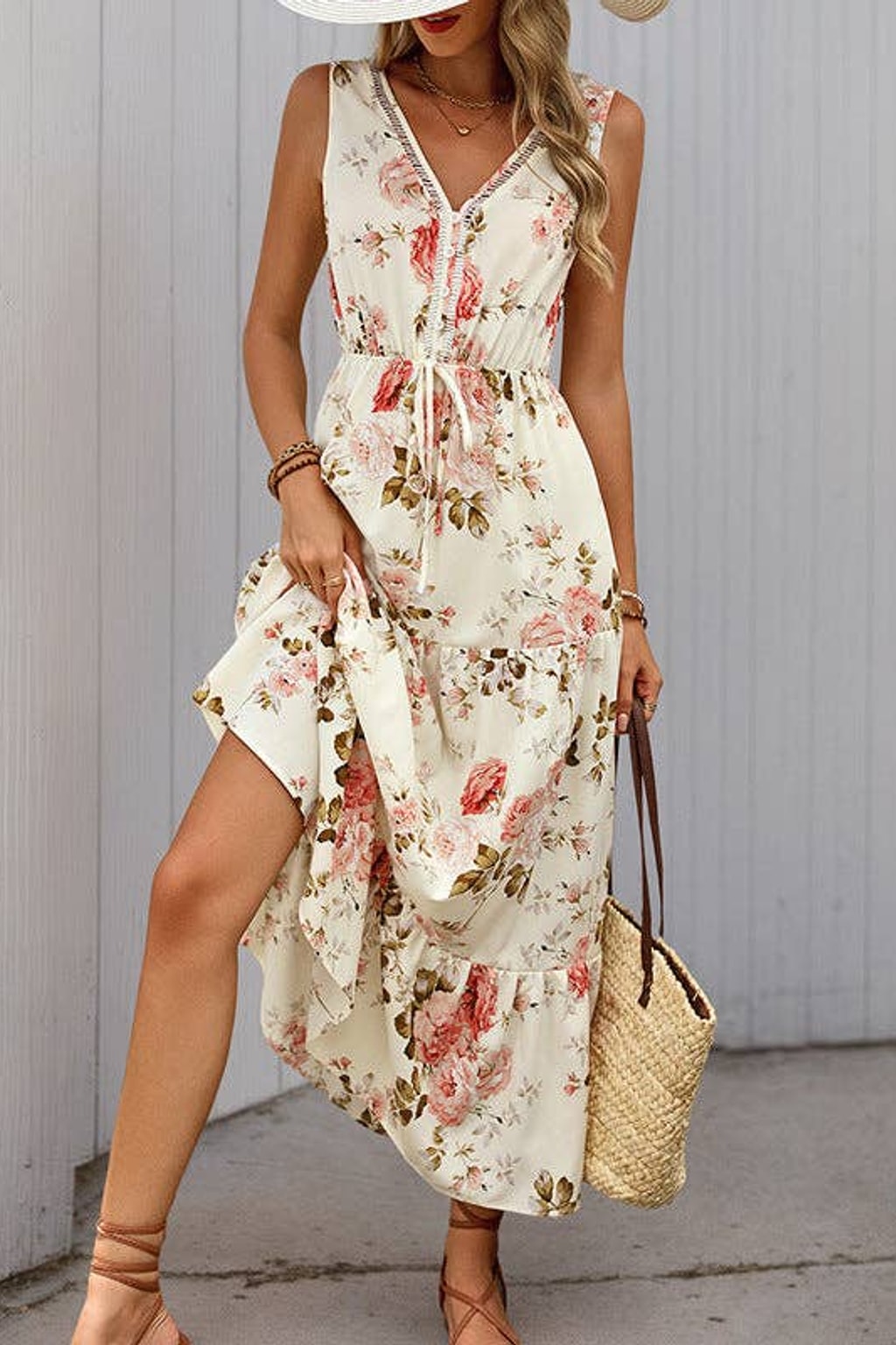 Effortless Maxi Dress With Floral Print - 6