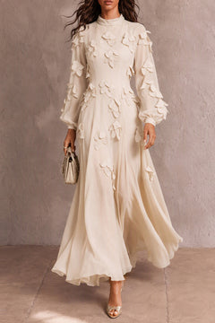 Terylene Maxi Dress With High Neck - 2
