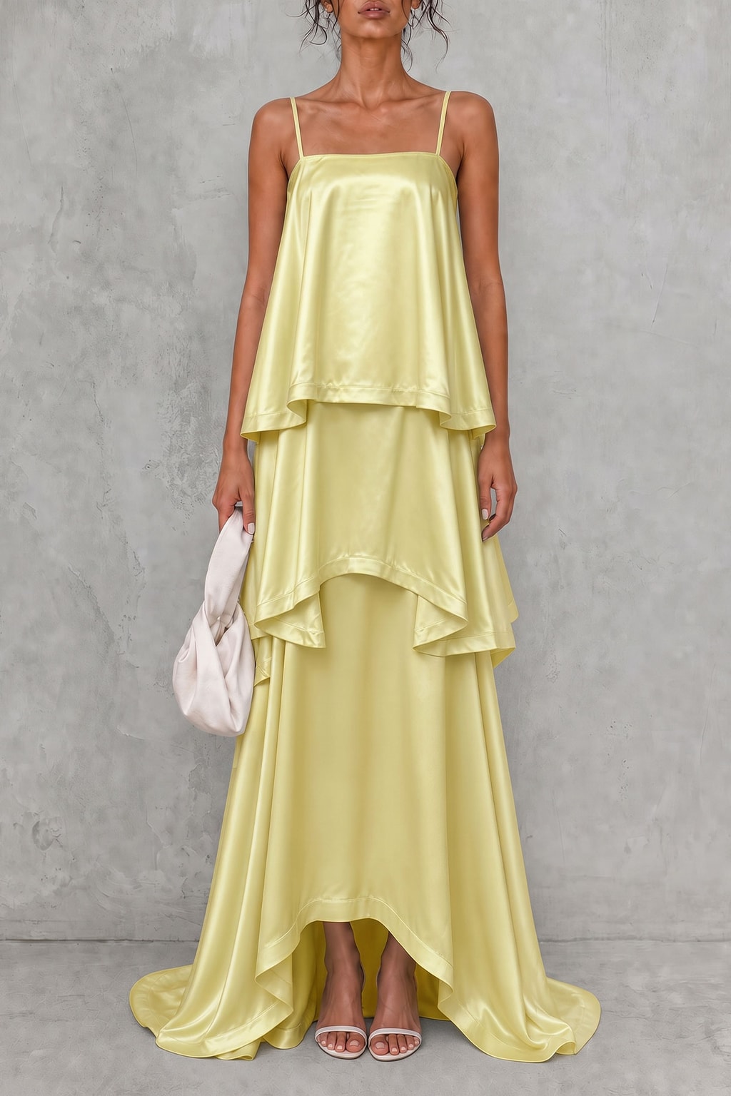 Terylene Maxi Dress With Layered Silhouette - 1