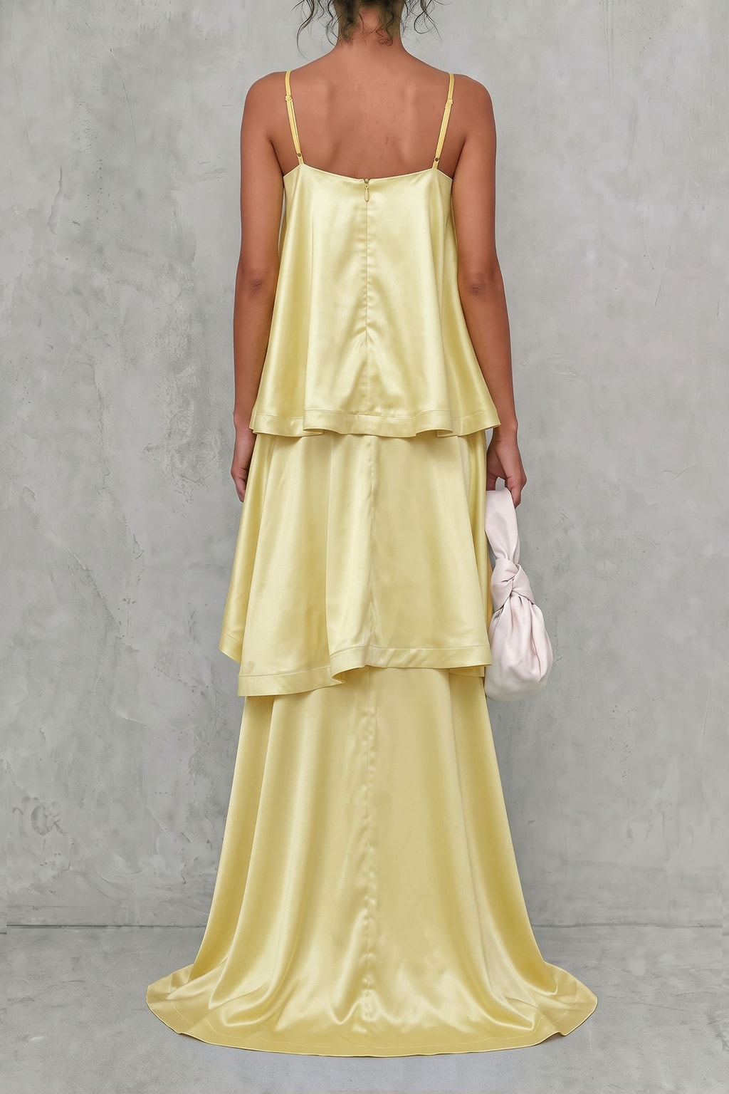 Terylene Maxi Dress With Layered Silhouette - 5