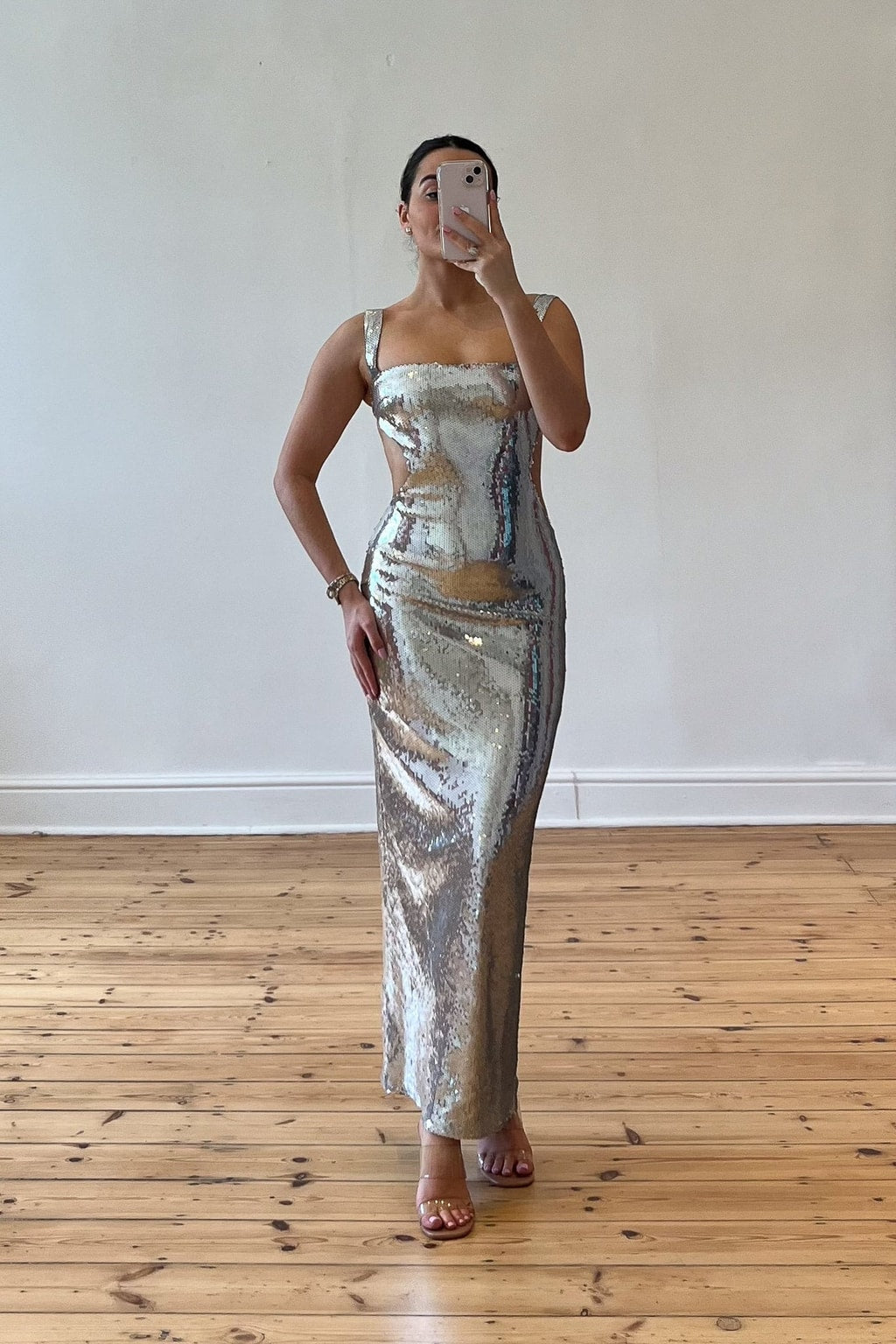 Stretch Dress With Open Back - 4