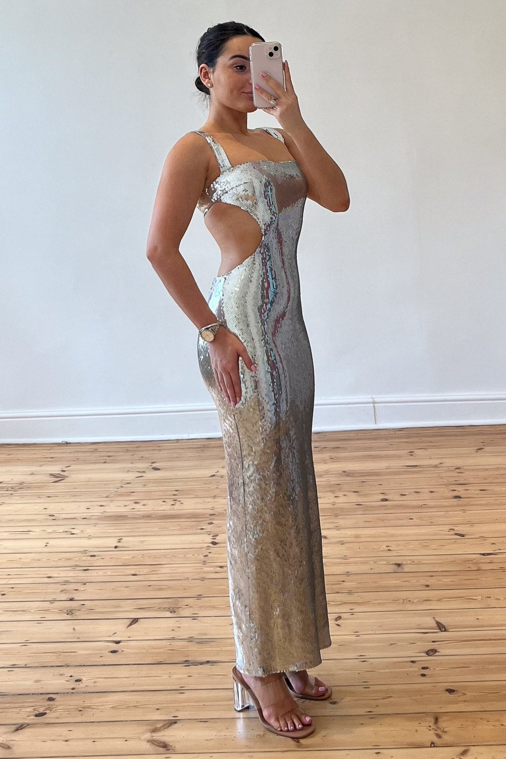 Stretch Dress With Open Back - 3