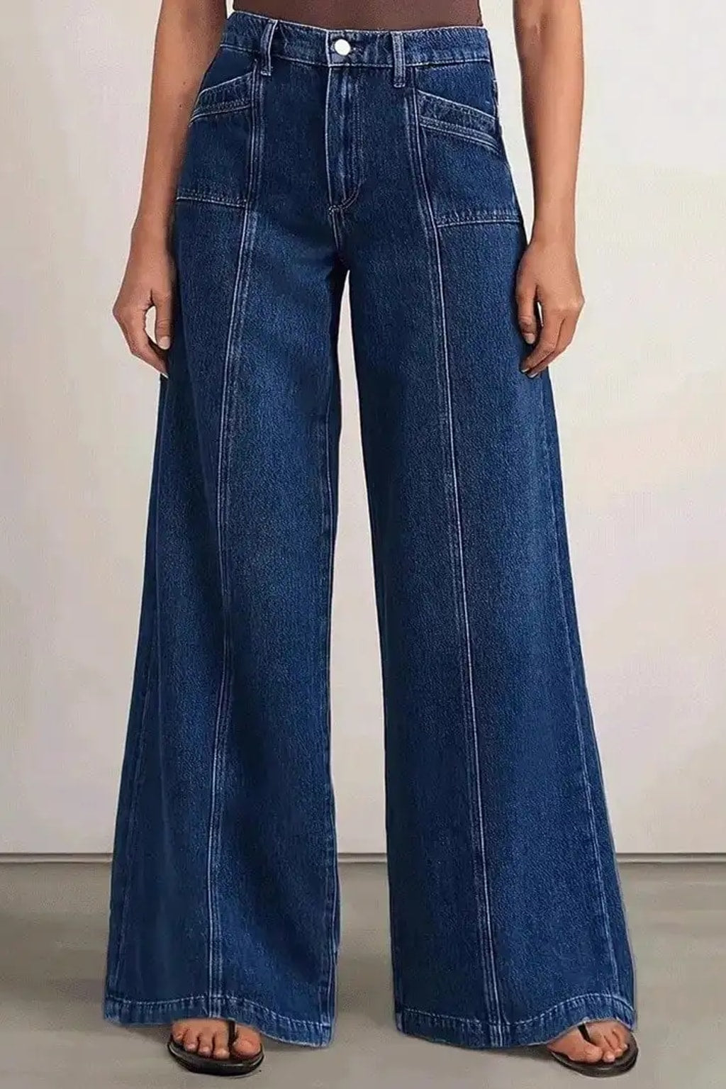 Comfort Denim Wide Leg Jeans - 2