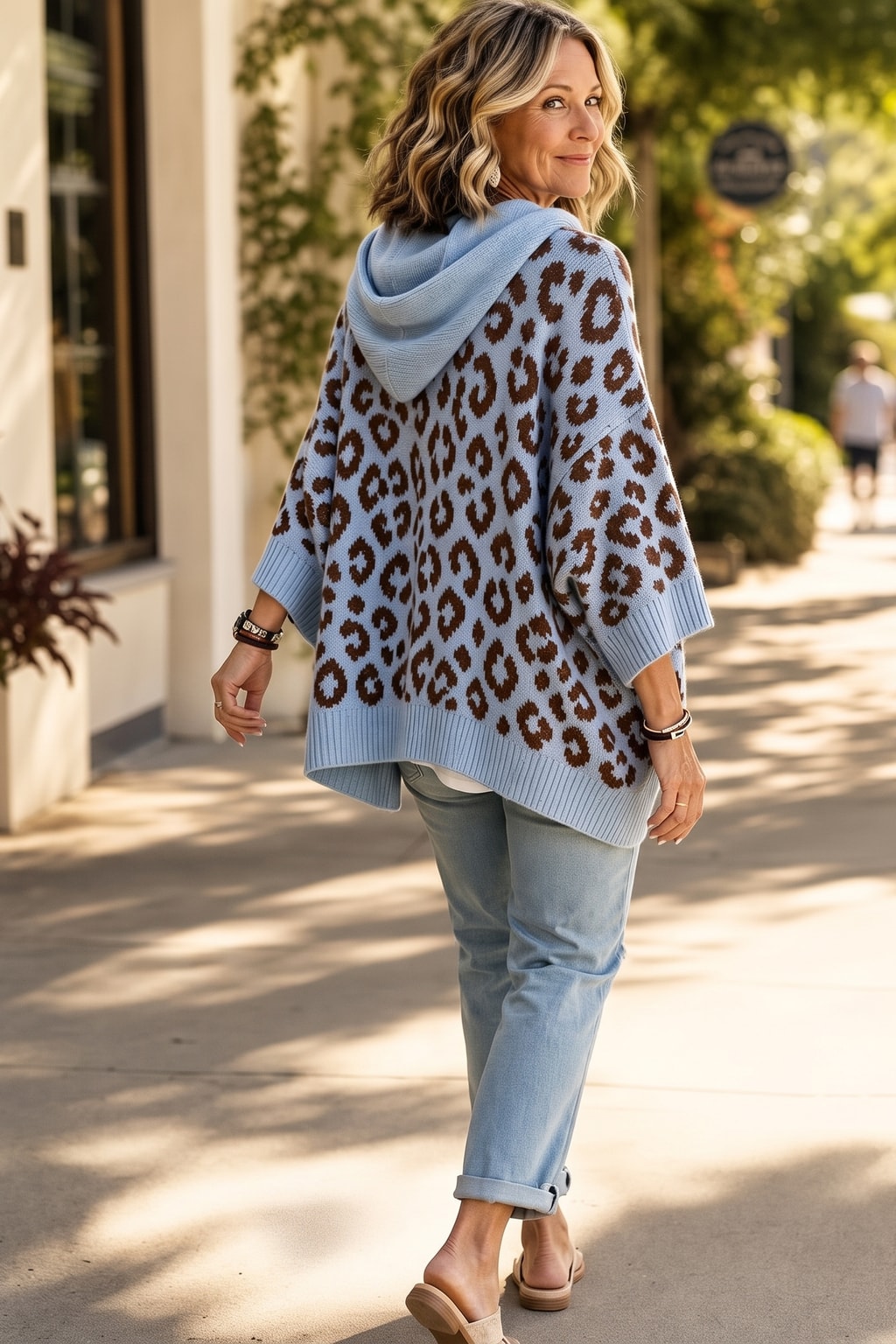 Knit Oversized Hoodie With Relaxed Fit - 4