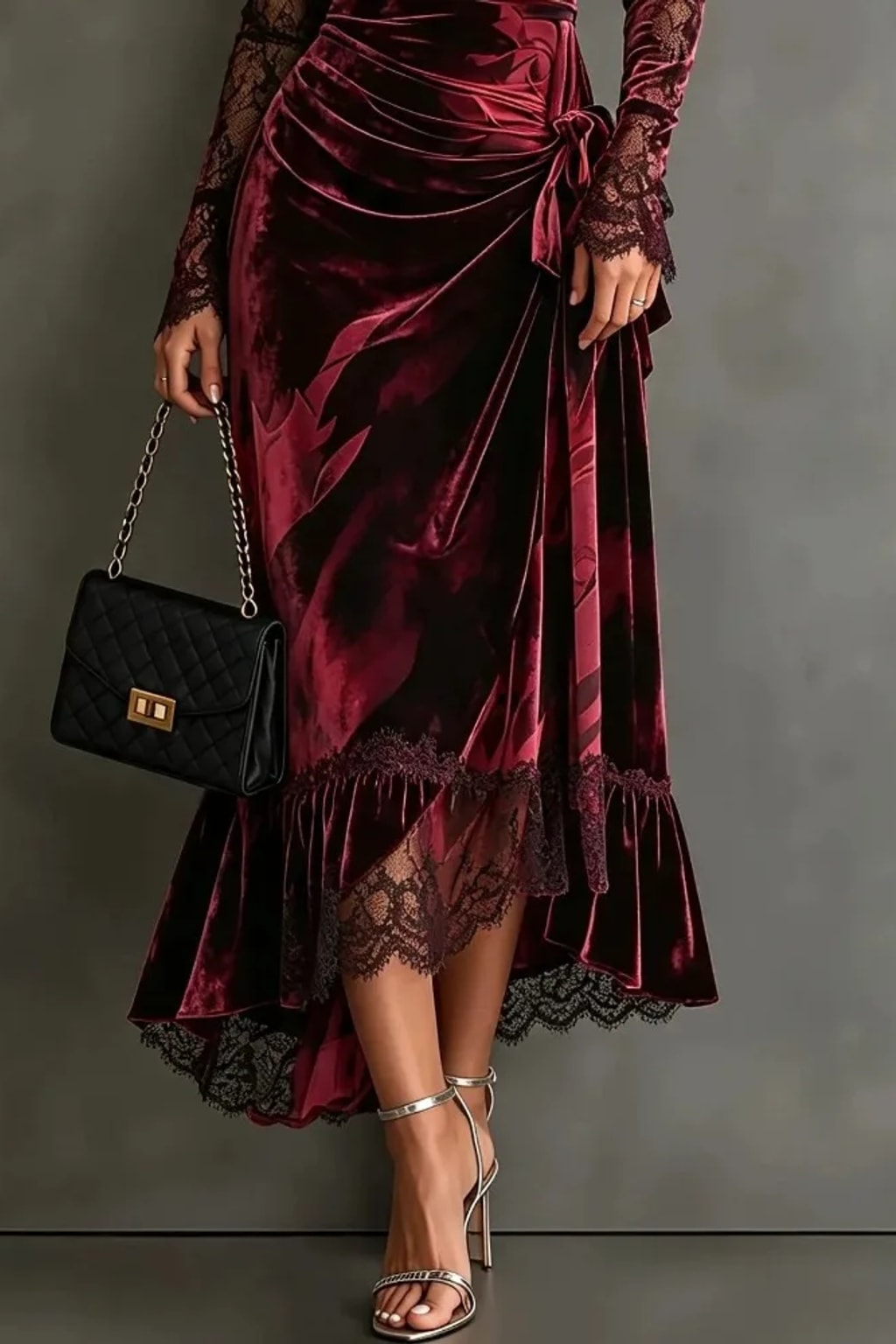 Natural Fiber Dress With Fishtail Hem - 5