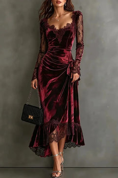 Natural Fiber Dress With Fishtail Hem - 6
