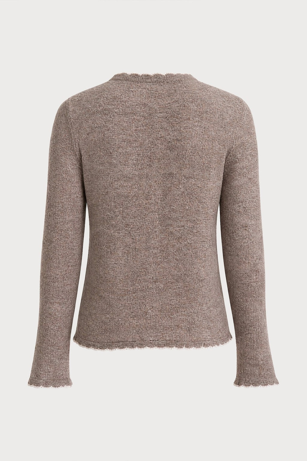 Polyester Knit Cardigan With Contrasting Buttons - 5