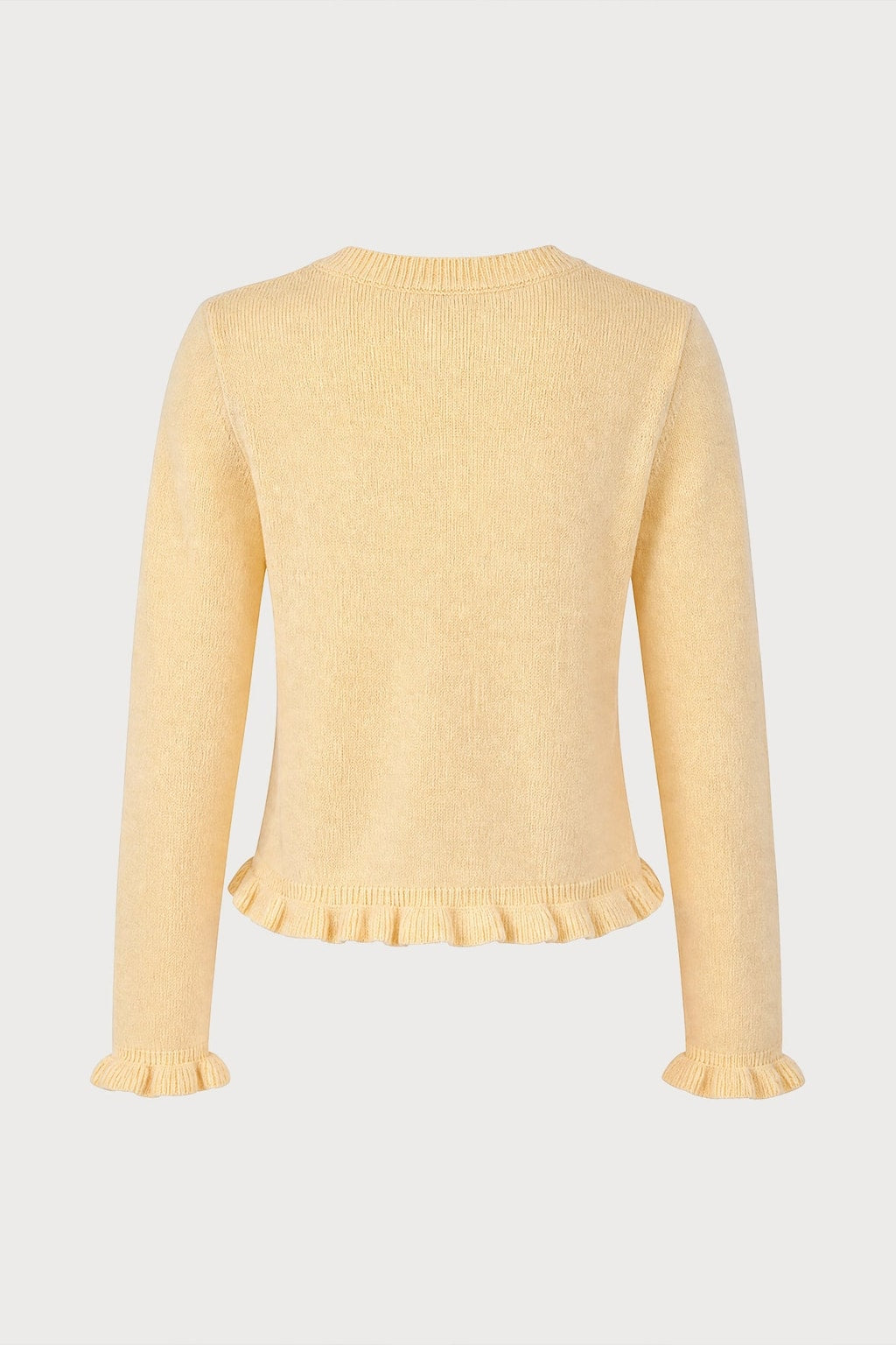 Polyester Knit Cardigan With Poet Sleeves - 5