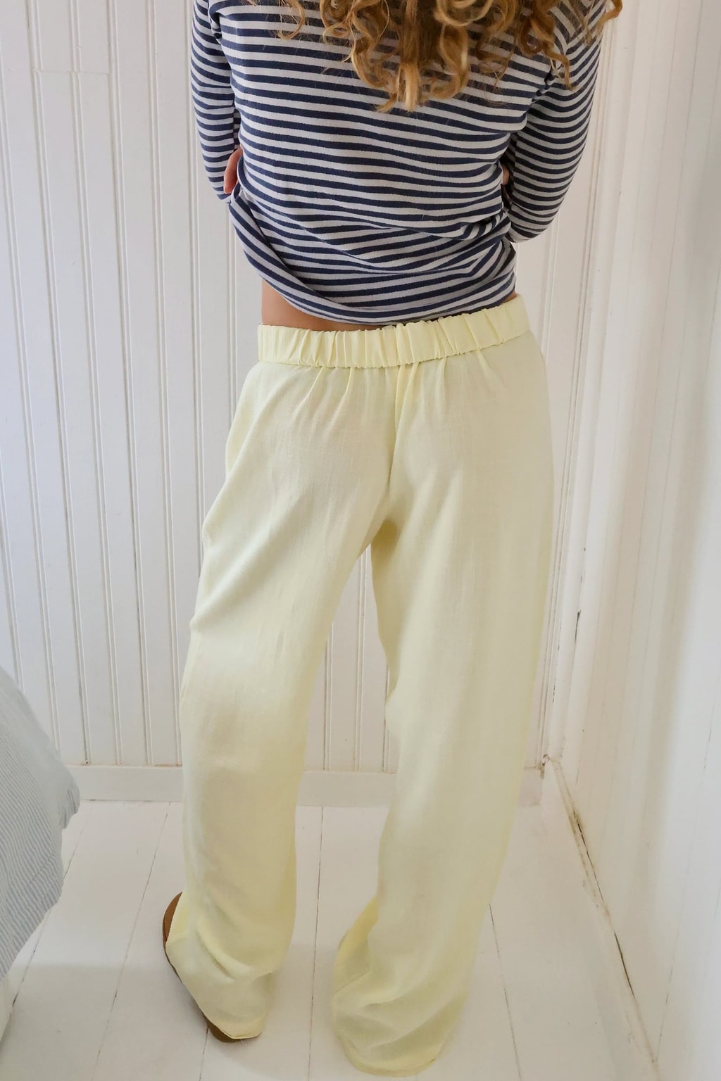 Elastic Waist Wide Leg Lounge Pants with Side Pockets - 12