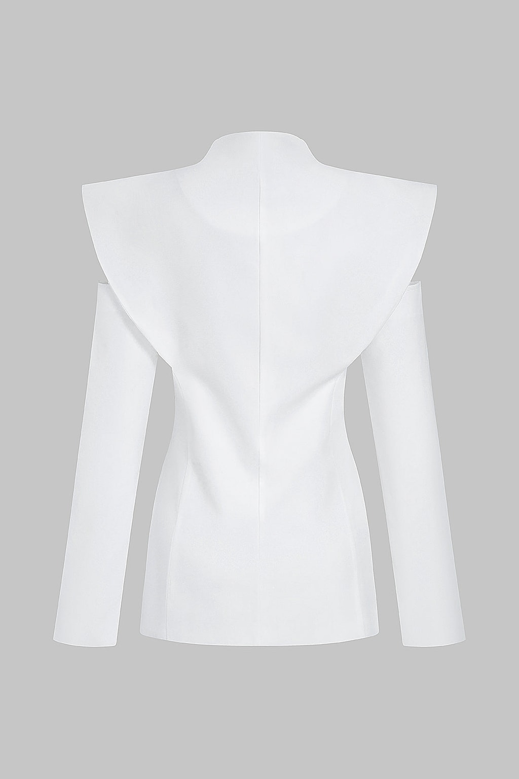 Polyester Blazer With Cutout Flutter Sleeves - 4