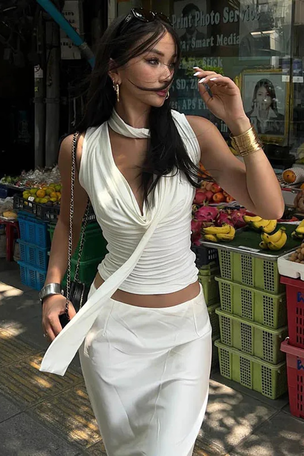 Cotton Blend Tank Top Casual V-Neck - 4