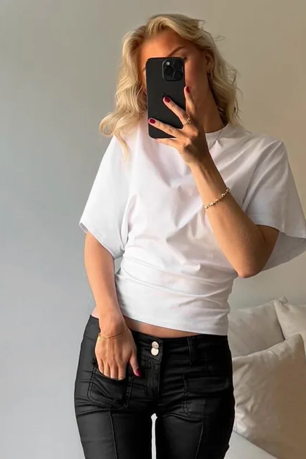Cotton Cropped T-Shirt Casual Short Sleeve Top - 10