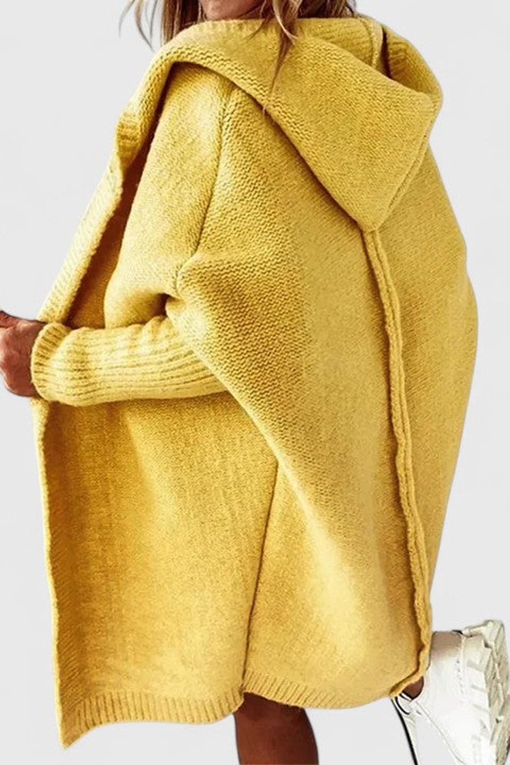 Knit Cardigan Oversized Hooded - 7