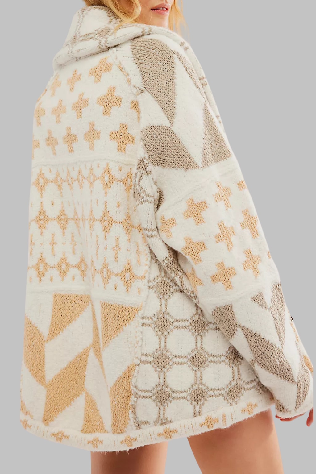 Knit Cardigan Oversized Button-Down - 3