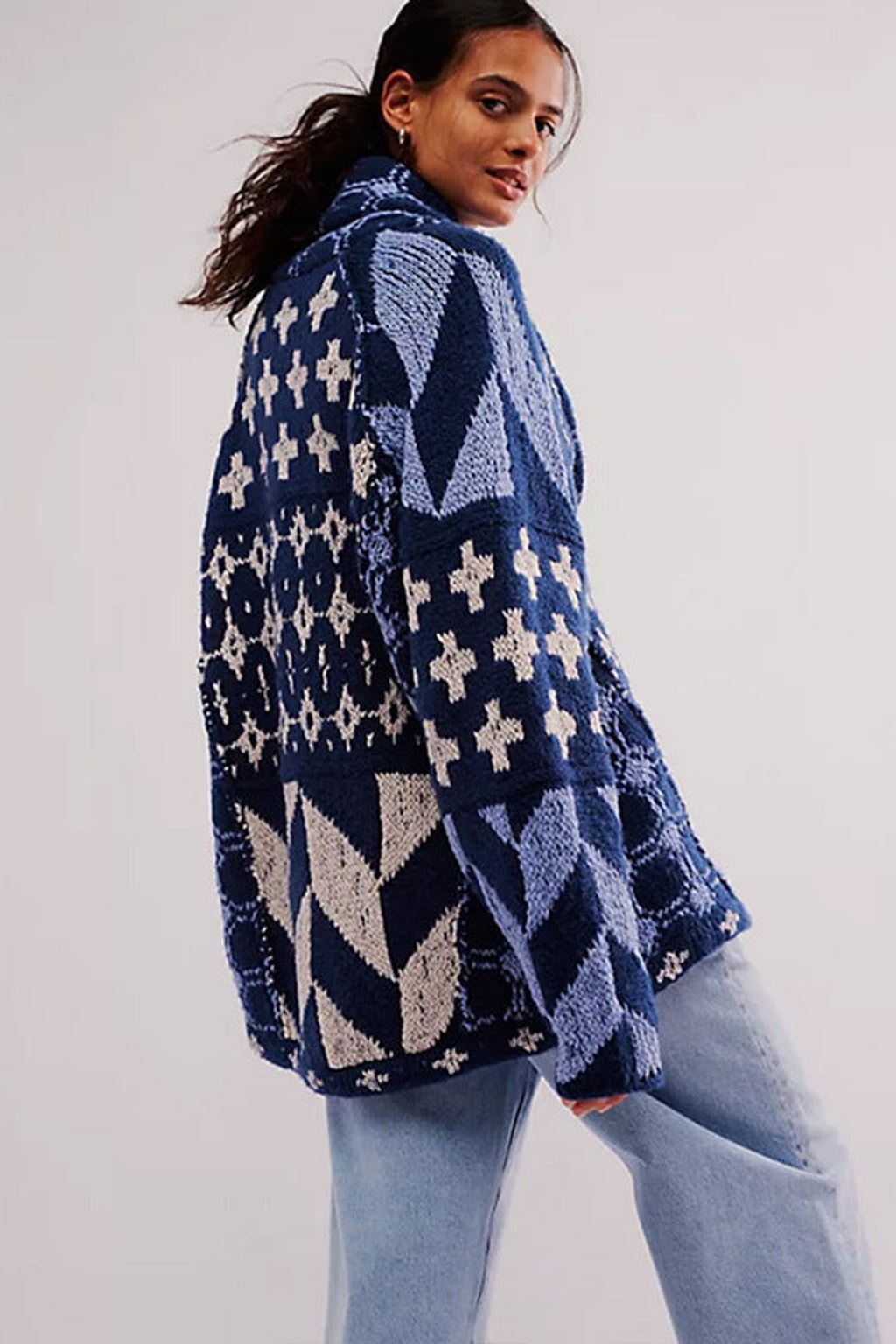 Knit Cardigan Oversized Button-Down - 8