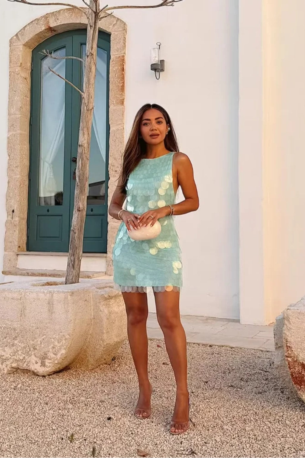 Mini Dress Sequin Backless Sleeveless Bodycon Silhouette - 2