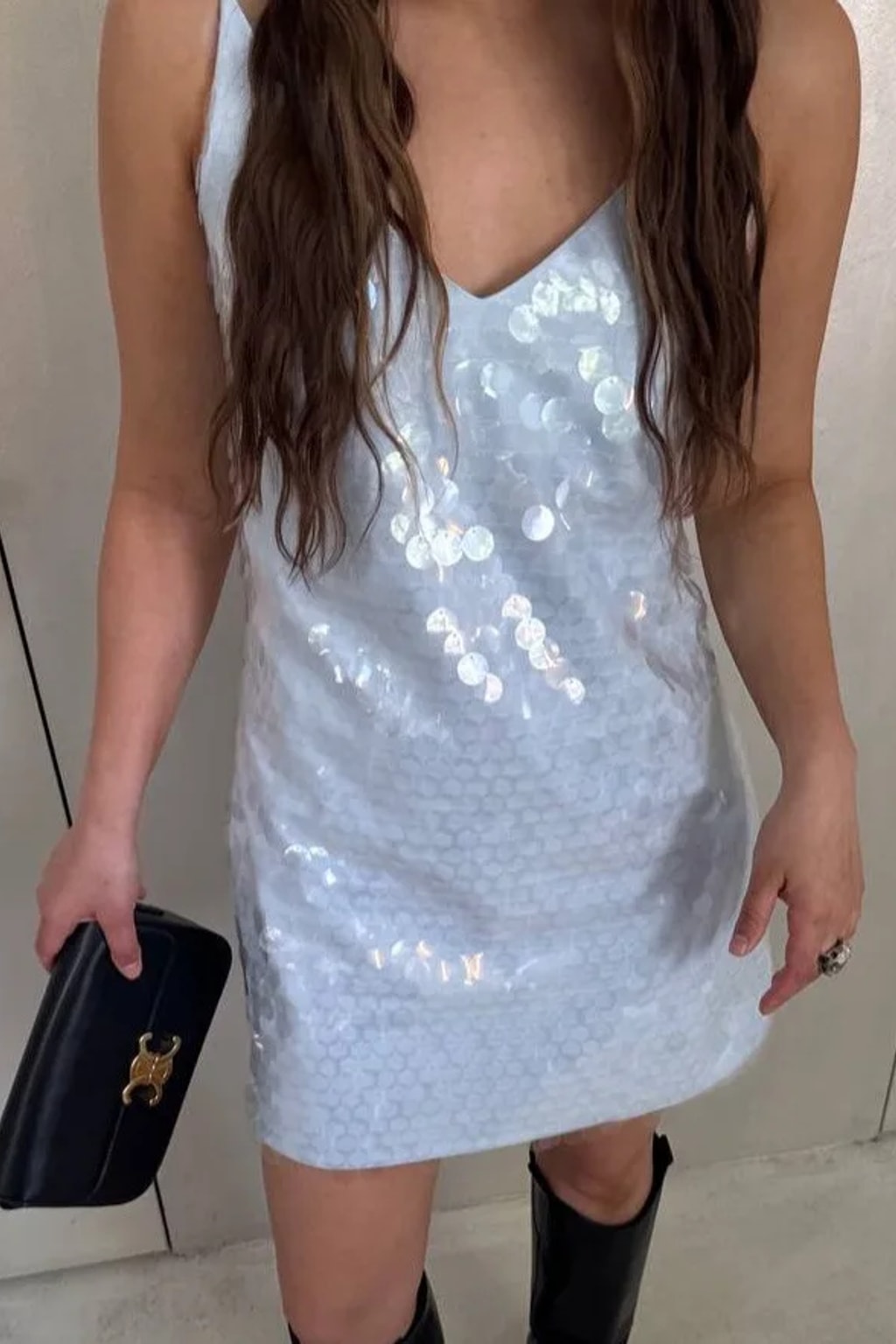 Mini Dress Sequin Backless Sleeveless Bodycon Silhouette - 18