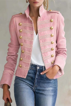 Utility Jacket Cropped Vintage Band Style - 2