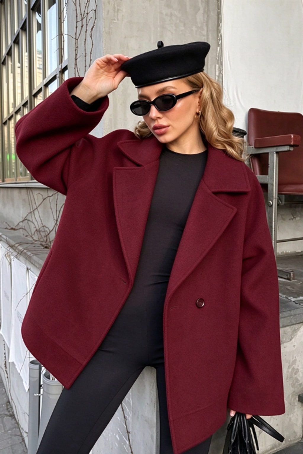 Polyester Jacket Cropped Tie-Waist Style - 4
