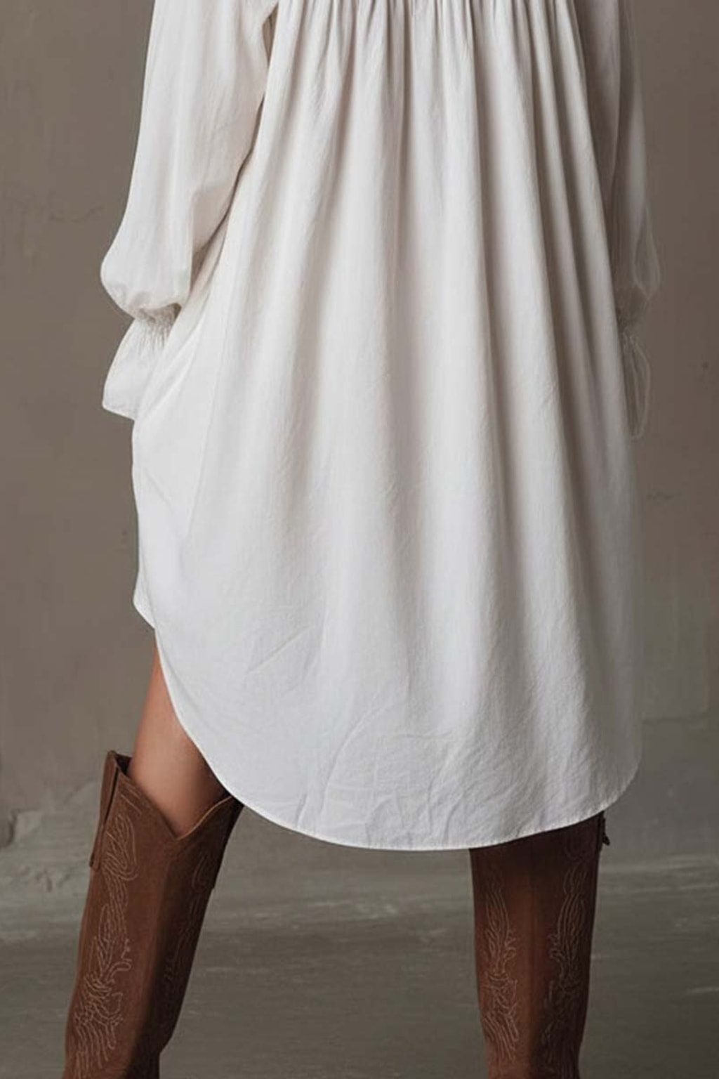 Lace Mini Dress Retro Asymmetric Hem - 4
