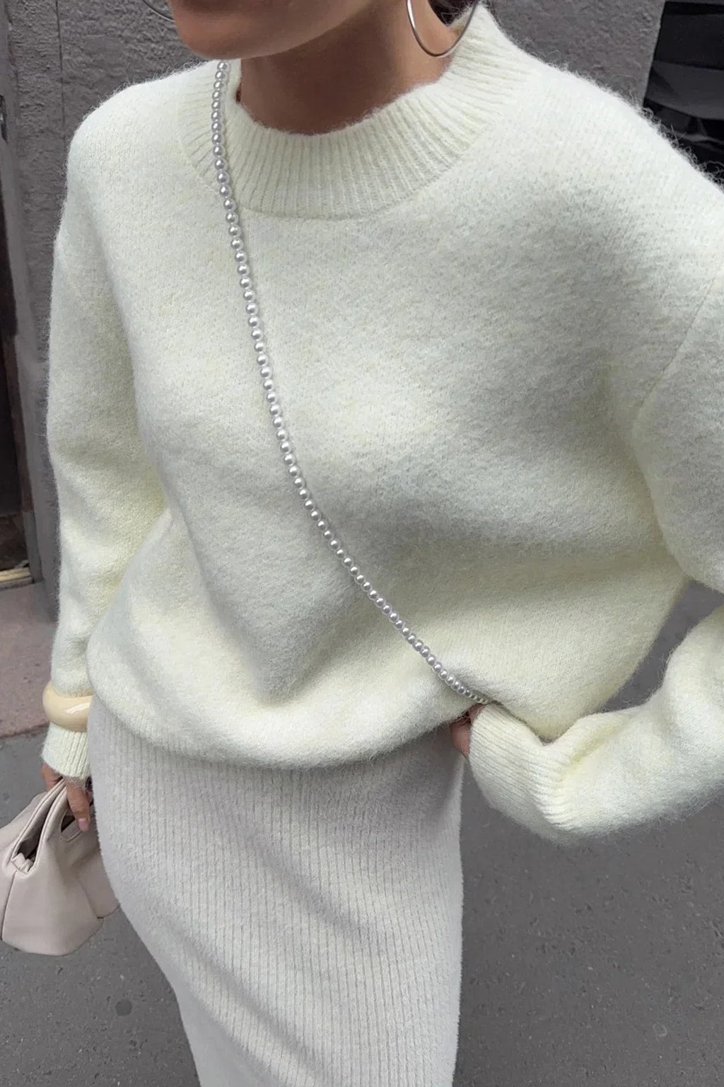 Wool Blend Sweater Oversize Jumper Cozy Knit Pullover - 3
