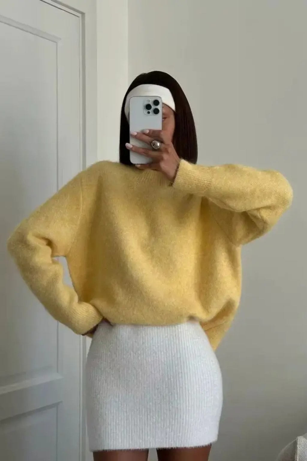 Wool Blend Sweater Oversize Jumper Cozy Knit Pullover - 5