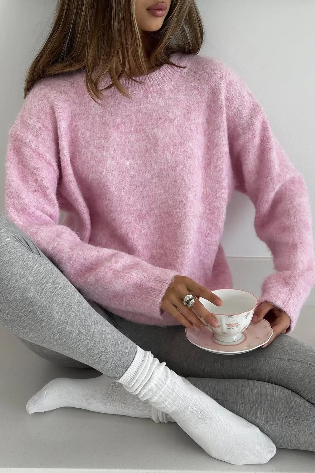 Wool Blend Sweater Oversize Jumper Cozy Knit Pullover - 11