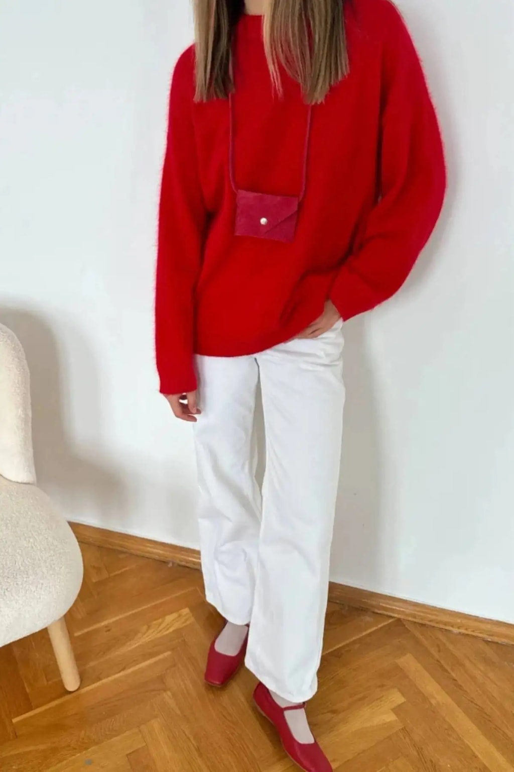 Wool Blend Sweater Oversize Jumper Cozy Knit Pullover - 8