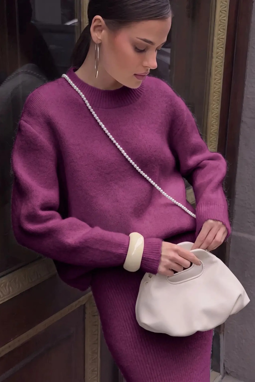 Wool Blend Sweater Oversize Jumper Cozy Knit Pullover - 17
