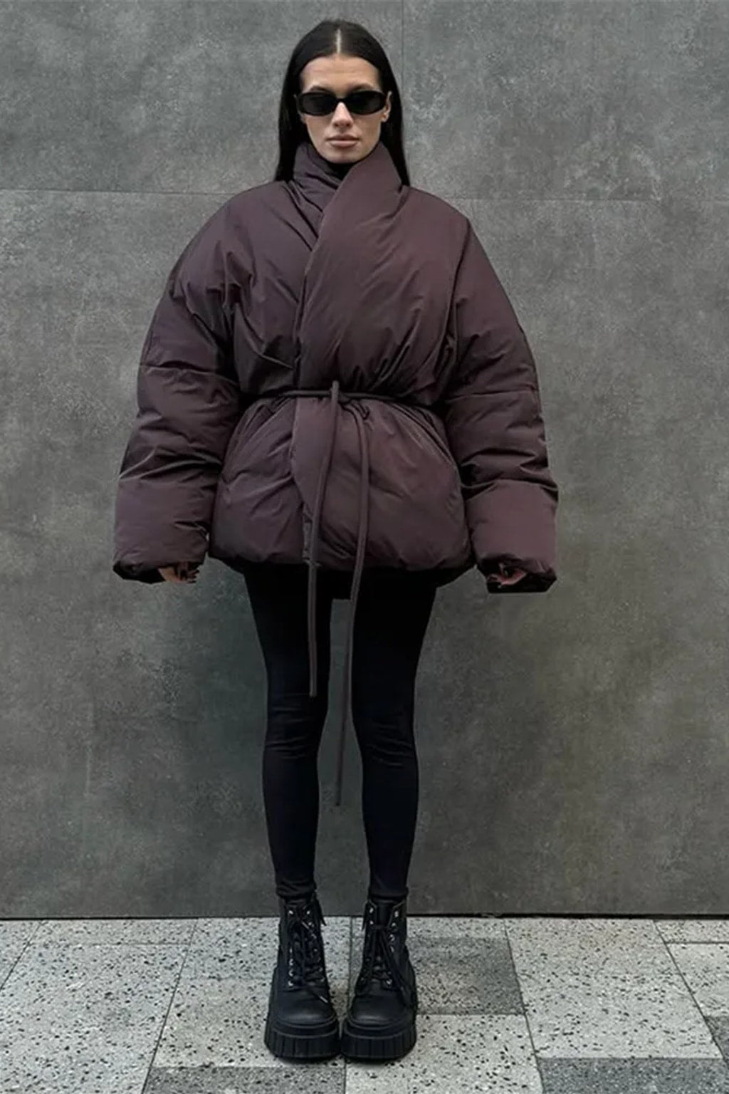 Padded Jacket Puffer Coat Cozy Wrap Collar - 7