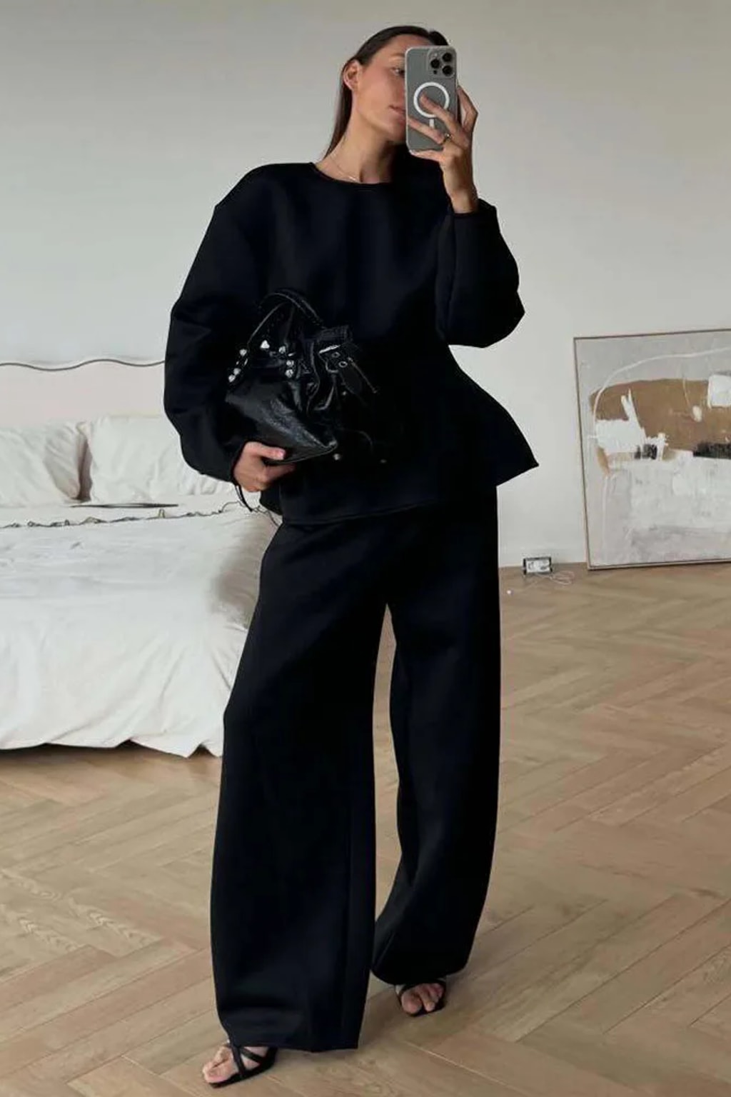 Tracksuit 2 Piece Set With Wide Leg Pants - 6