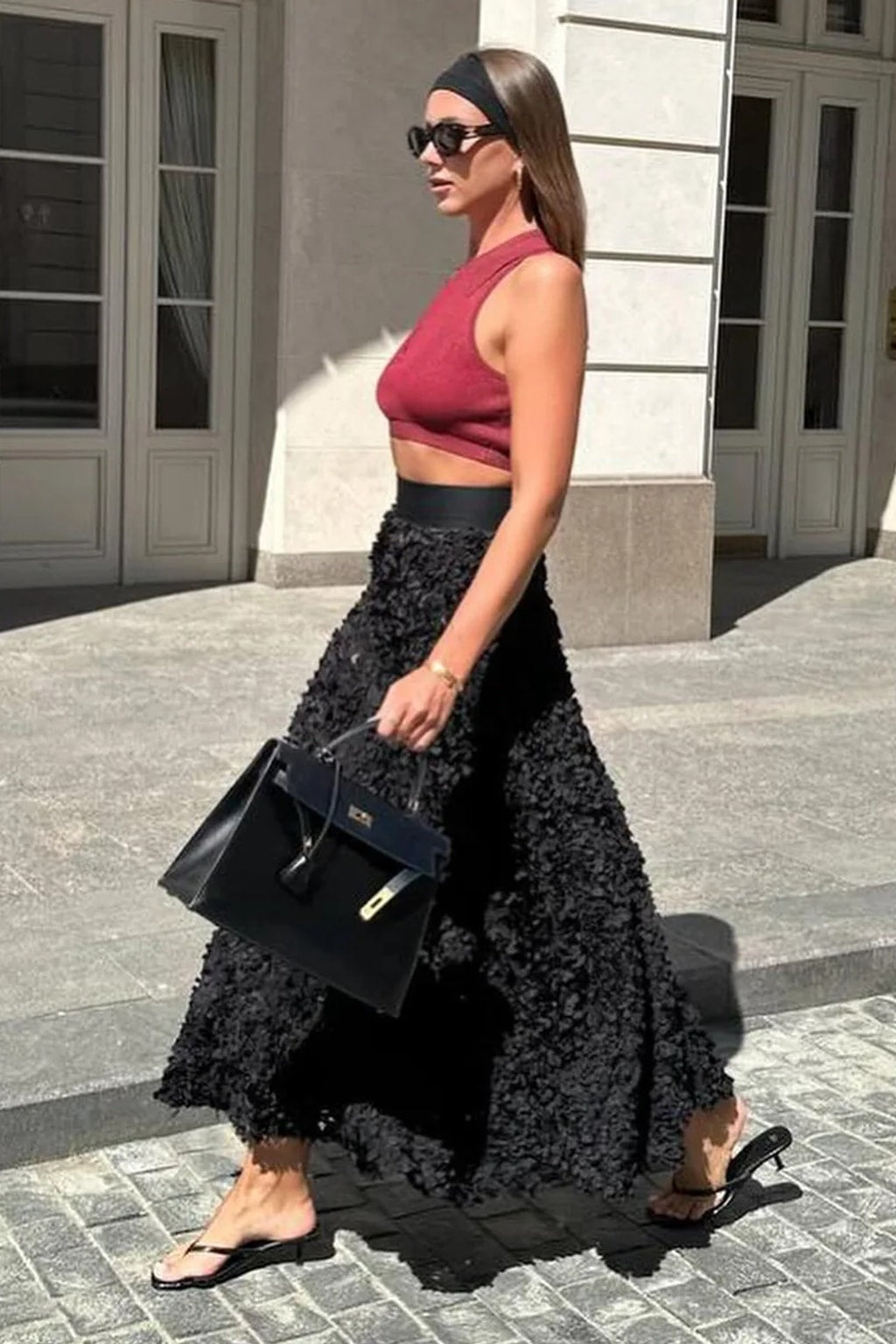 Cotton Linen Maxi Skirt High Waisted A-Line - 15