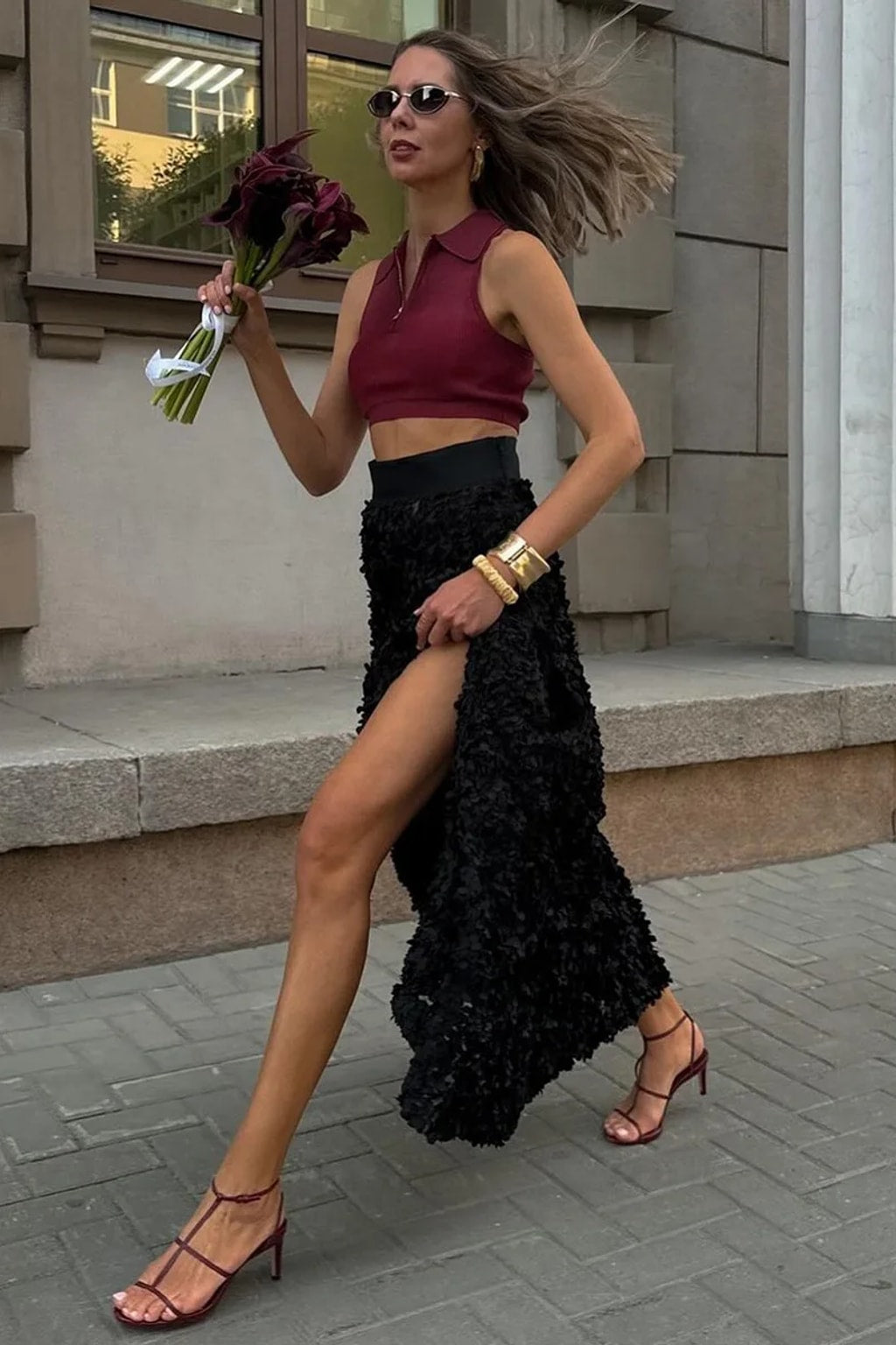 Cotton Linen Maxi Skirt High Waisted A-Line - 14