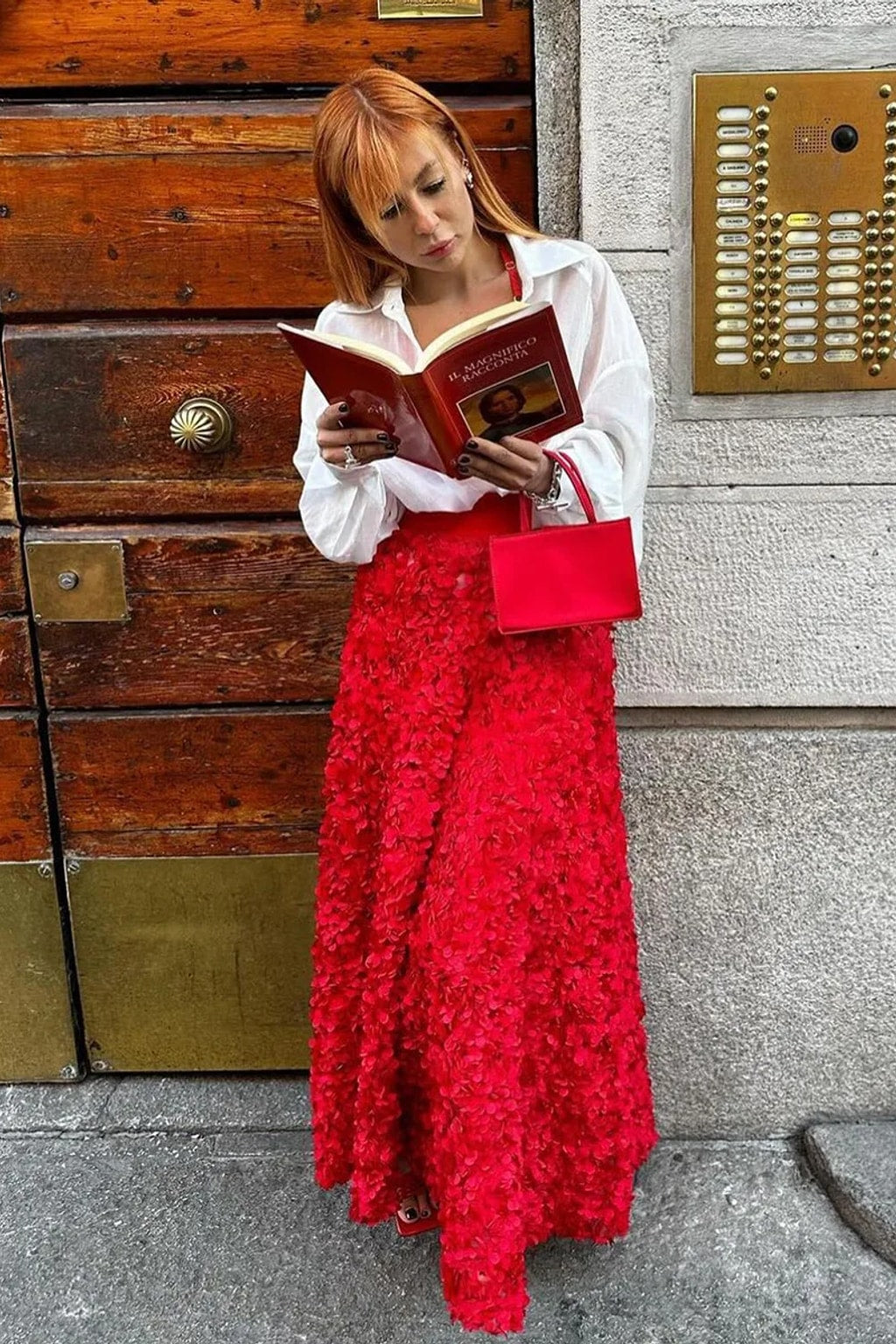 Cotton Linen Maxi Skirt High Waisted A-Line - 9
