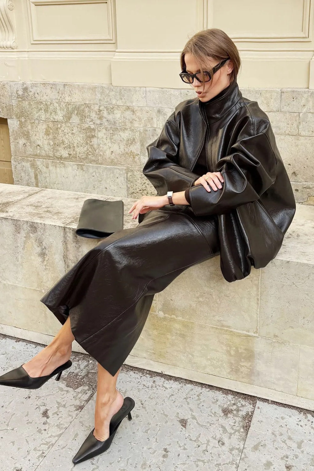 Maxi Skirt Sleek Zipper Streetwear - 9