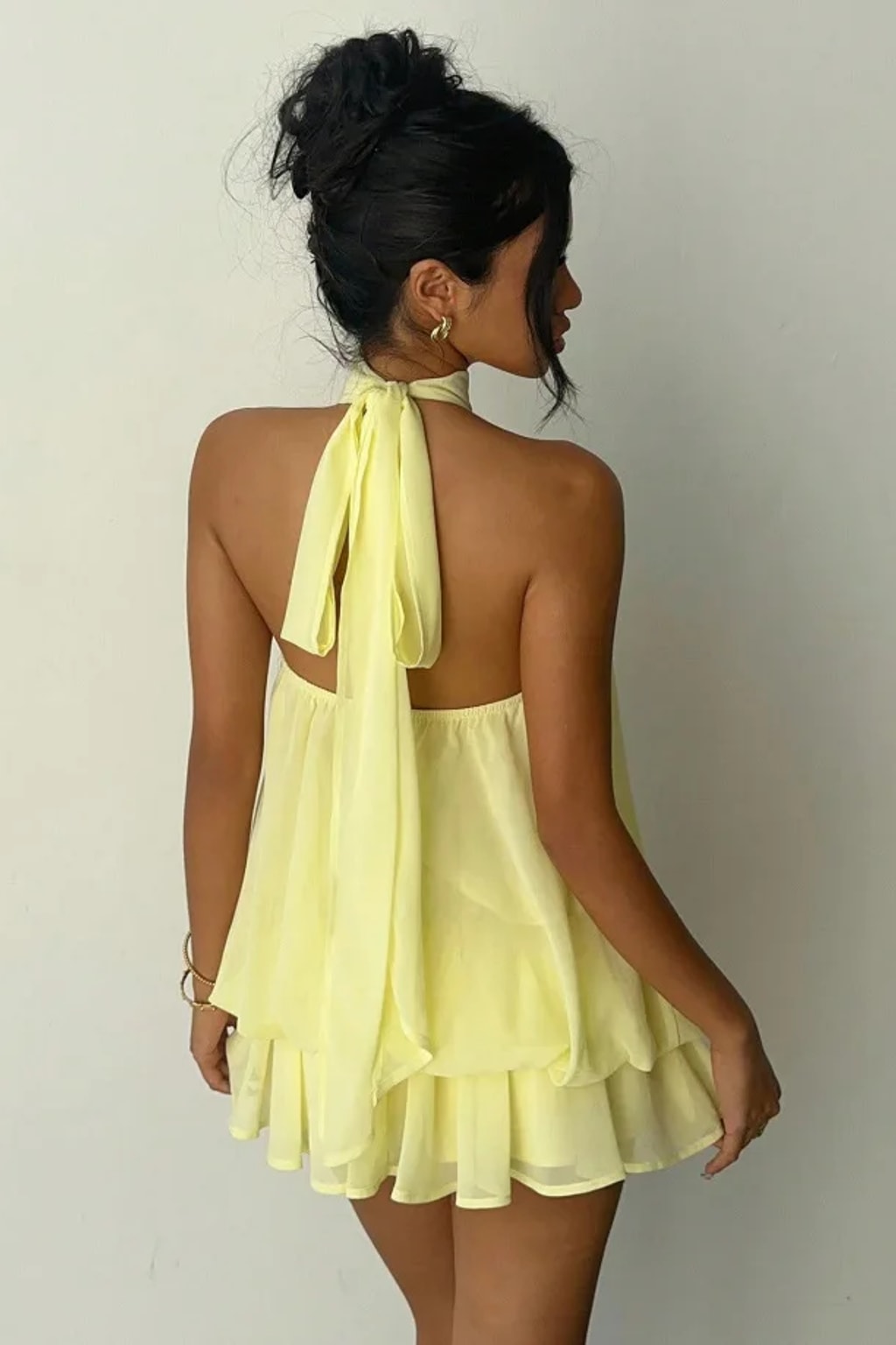 Dress Halter Backless Tie Waist - 6