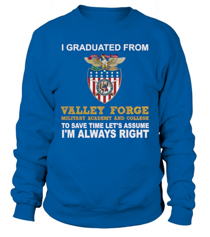 Valley Forge Military Academy and College Sweatshirt Unisex