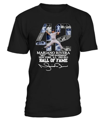 42 Mariano Rivera Mo The Sandman New York 1995-2013 Hall Of Fame shirt T-Shirt Unisex