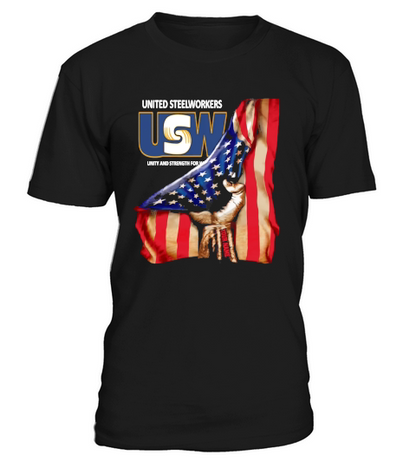 United steelworkers american flag your name shirt T-Shirt Unisex