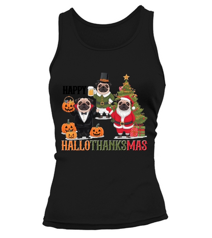 Festive Celebrate Hallothanksmas Tank top Woman