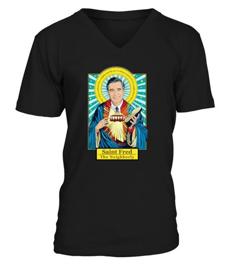 Saint Fred Mr Rogers V-Neck T-shirt