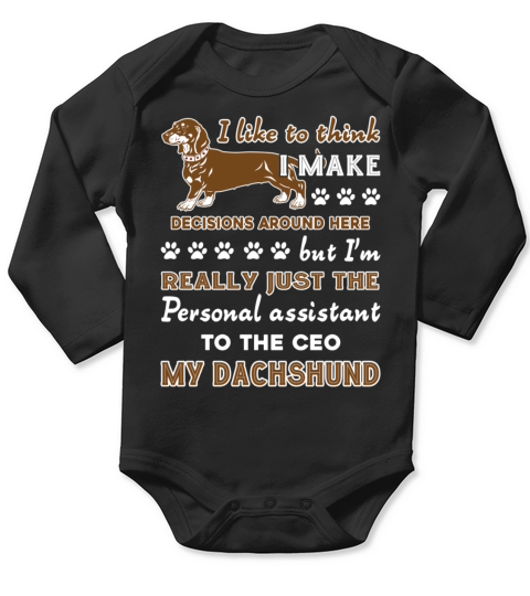 Dachshund Shirt Long Sleeve Baby One-Piece